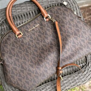 Brown Michael Kors Print Bag